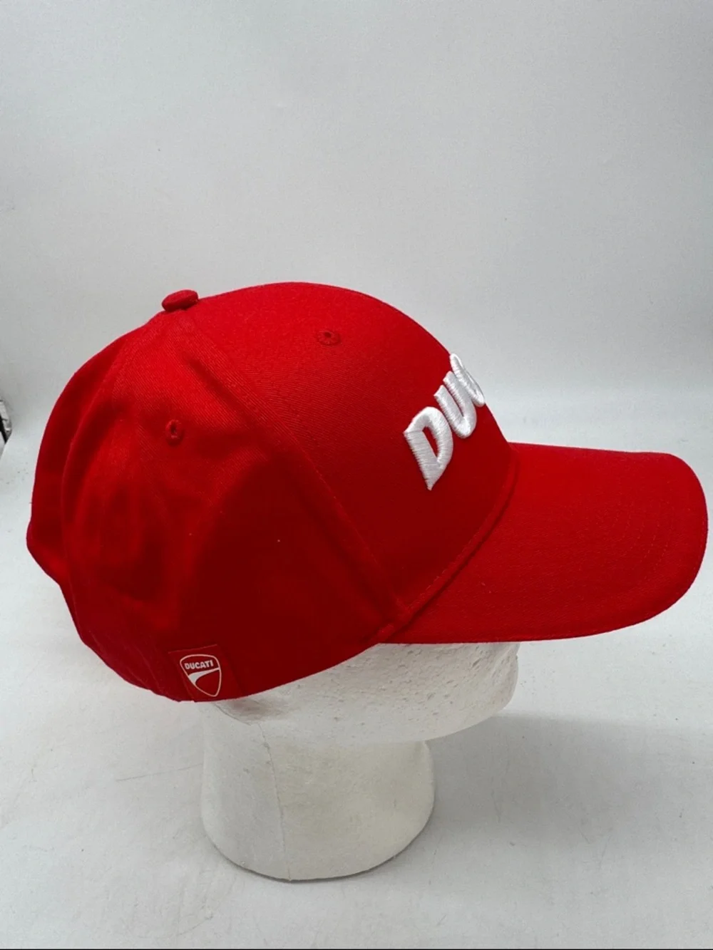 Ducati NWT Red Hat White Embroidered Logo
